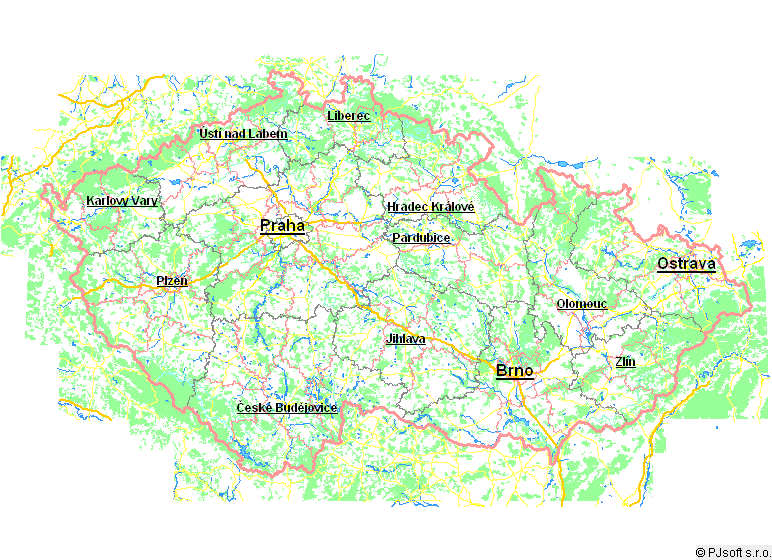 a map of czech republic